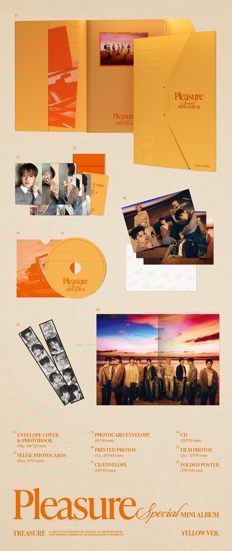 TREASURE - SPECIAL MINI ALBUM PLEASURE (YELLOW VERSION